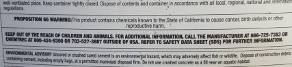Proposition 65 warning