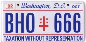 Washington DC license plate