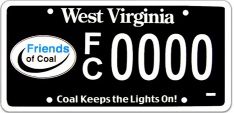 Friends of Coal License Plate