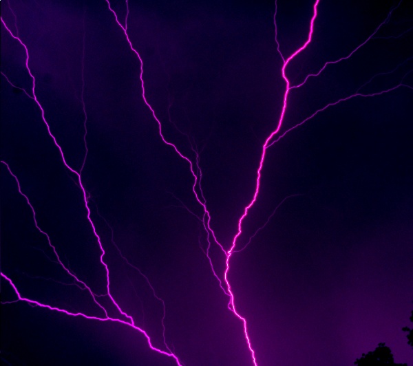 Ultraviolet photo of lightning