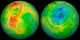Ozone hole over north pole