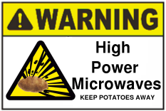 Warning high power microwaves sign