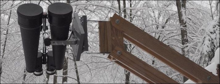 Build a solid oak giant binocular mount