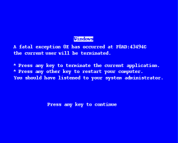 blue screen of death