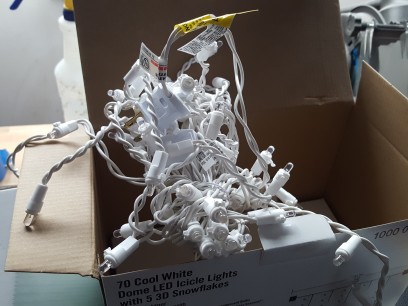 Tangled Christmas lights