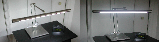 Fluorescent desk lamp