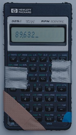 HP 32Sii calculator recovering from surgery