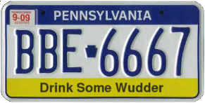 Pennsylvania License Plate