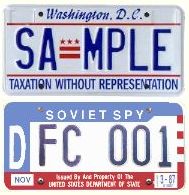 Taxation Without Representation - D.C. License plate, Diplomatic license plate