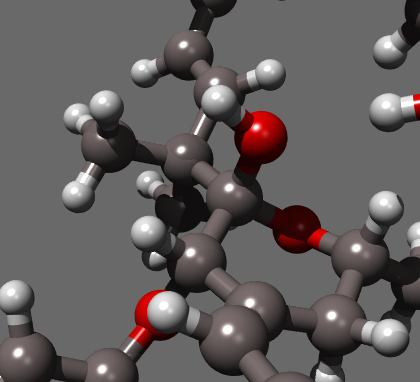 Molecule displayed in Chimera