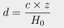 Redshift equation