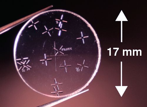 Polar finder scope reticle