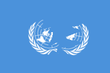 Broken earth in UN flag
